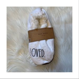 Rae Dunn Loved Slippers - NWT - Size S/M 5-7